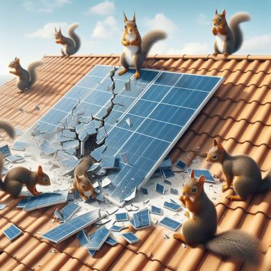 Squirrels break solar panel: If you are a home energy Contractor, you need affordable liability coverage