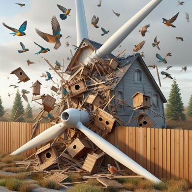 Wind turbine disaster: Home Energy Contractors need cheap liability insurance