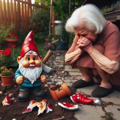 Woman mourns broken garden gnome: If you are a Fencing Contractor, you need affordable liability coverage
