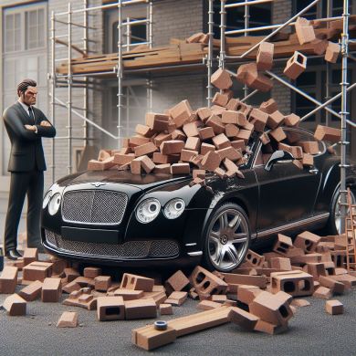 Load of bricks smashes expensive car: Mason Contractors need comprehensive liability insurance
